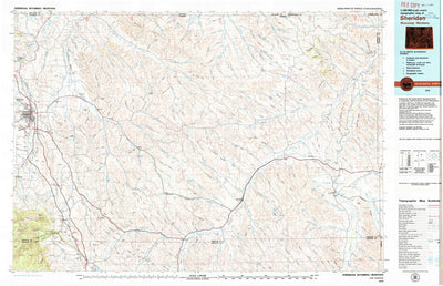 United States Geological Survey Sheridan, WY-MT (1979, 100000-Scale) digital map