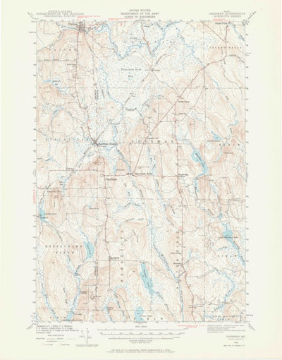 United States Geological Survey Sherman, ME (1940, 62500-Scale) digital map