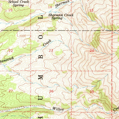 United States Geological Survey Sherman Mountain, NV (1959, 62500-Scale) digital map