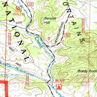 United States Geological Survey Sherman Mountains West, WY (1992, 24000-Scale) digital map