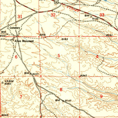 United States Geological Survey Sherman Mountains, WY (1950, 62500-Scale) digital map