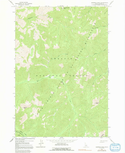 United States Geological Survey Sherman Peak, ID (1963, 24000-Scale) digital map