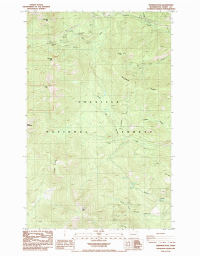 United States Geological Survey Sherman Peak, WA (1985, 24000-Scale) digital map