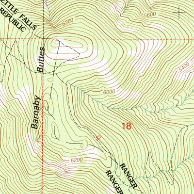 United States Geological Survey Sherman Peak, WA (1992, 24000-Scale) digital map