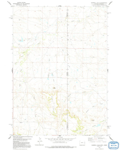 United States Geological Survey Sherrill Hills, WY-NE (1978, 24000-Scale) digital map