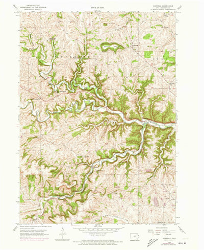 United States Geological Survey Sherrill, IA (1956, 24000-Scale) digital map