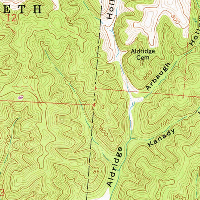 United States Geological Survey Sherritts, OH (1961, 24000-Scale) digital map