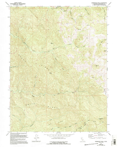 United States Geological Survey Sherwood Peak, CA (1967, 24000-Scale) digital map