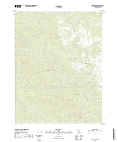 United States Geological Survey Sherwood Peak, CA (2021, 24000-Scale) digital map
