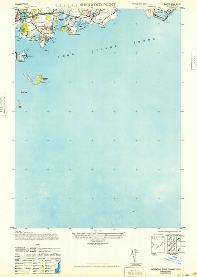 United States Geological Survey Sherwood Point, CT-NY (1947, 31680-Scale) digital map