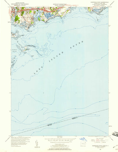 United States Geological Survey Sherwood Point, CT-NY (1951, 24000-Scale) digital map