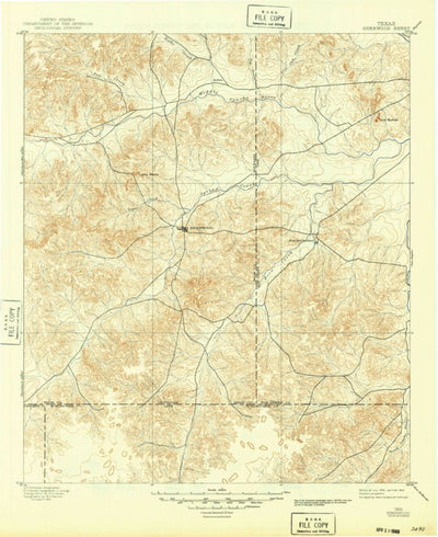 United States Geological Survey Sherwood, TX (1895, 125000-Scale) digital map