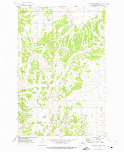 United States Geological Survey Shetland Divide, MT (1971, 24000-Scale) digital map