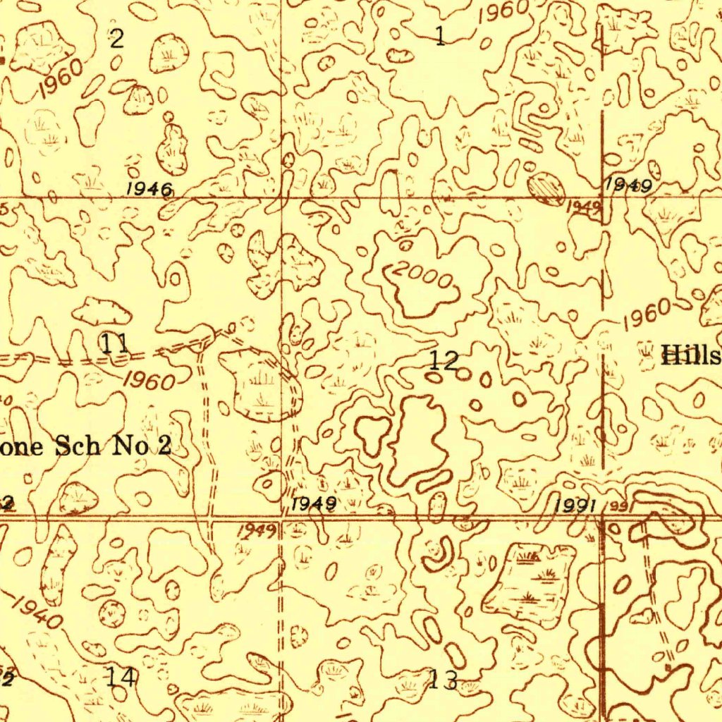 Sheyenne Lake, ND (1946, 48000Scale) Map by United States Geological Survey Avenza Maps