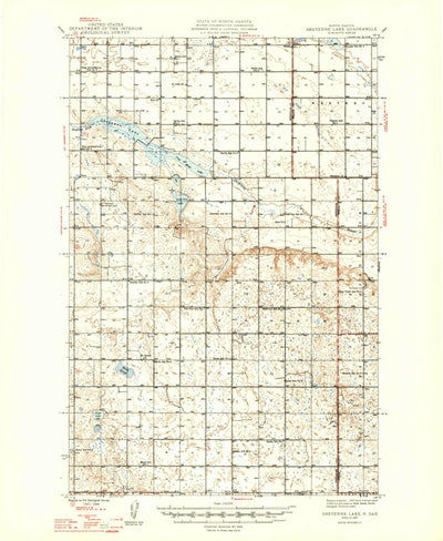 United States Geological Survey Sheyenne Lake, ND (1947, 62500-Scale) digital map