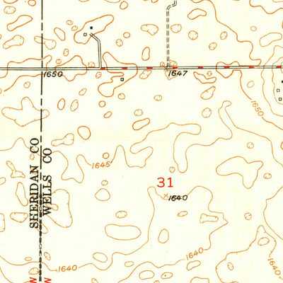 United States Geological Survey Sheyenne Lake NE, ND (1950, 24000-Scale) digital map