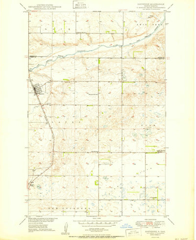 United States Geological Survey Sheyenne, ND (1950, 24000-Scale) digital map