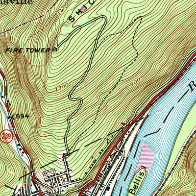 United States Geological Survey Shickshinny, PA (1954, 24000-Scale) digital map
