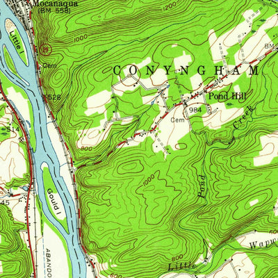 United States Geological Survey Shickshinny, PA (1955, 62500-Scale) digital map