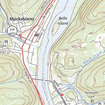 United States Geological Survey Shickshinny, PA (2023, 24000-Scale) digital map
