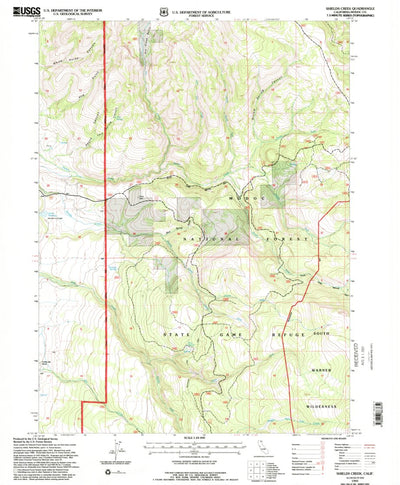 United States Geological Survey Shields Creek, CA (1993, 24000-Scale) digital map