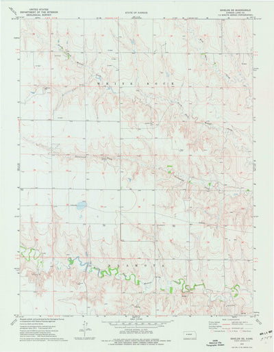 United States Geological Survey Shields SE, KS (1974, 24000-Scale) digital map