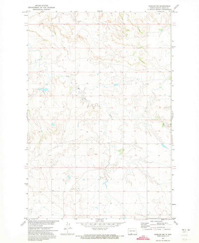 United States Geological Survey Shields SW, ND (1971, 24000-Scale) digital map