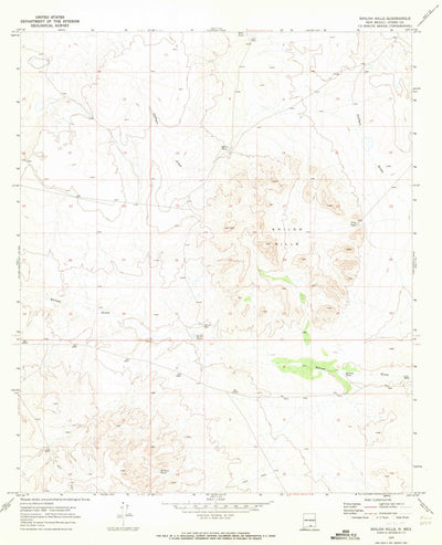 United States Geological Survey Shiloh Hills, NM (1970, 24000-Scale) digital map