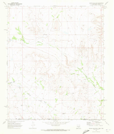 United States Geological Survey Shiloh Hills SE, NM-TX (1970, 24000-Scale) digital map