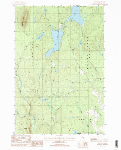 United States Geological Survey Shin Pond, ME (1986, 24000-Scale) digital map