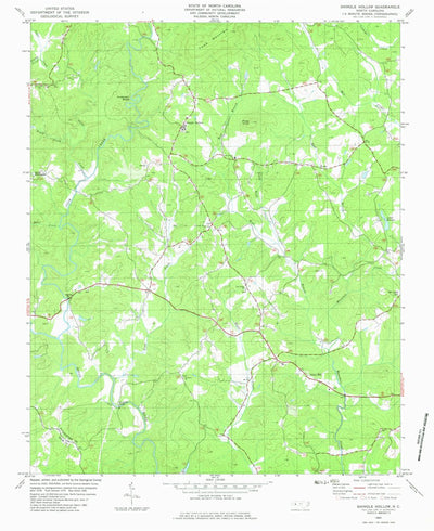United States Geological Survey Shingle Hollow, NC (1982, 24000-Scale) digital map