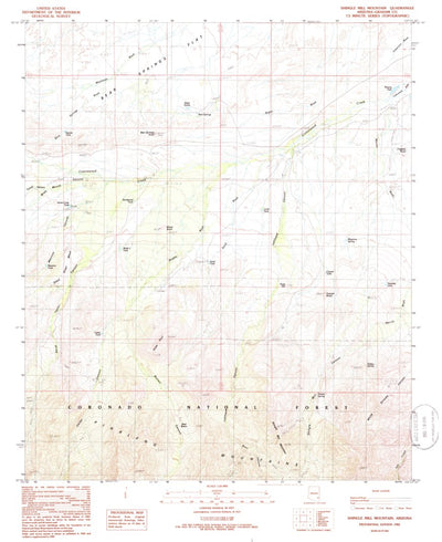 United States Geological Survey Shingle Mill Mountain, AZ (1985, 24000-Scale) digital map