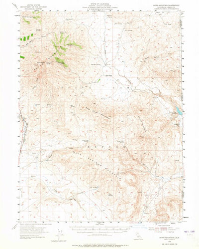 United States Geological Survey Shinn Mountain, CA (1954, 62500-Scale) digital map