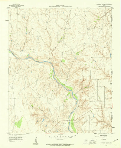 United States Geological Survey Shinnery Creek, TX-OK (1959, 24000-Scale) digital map