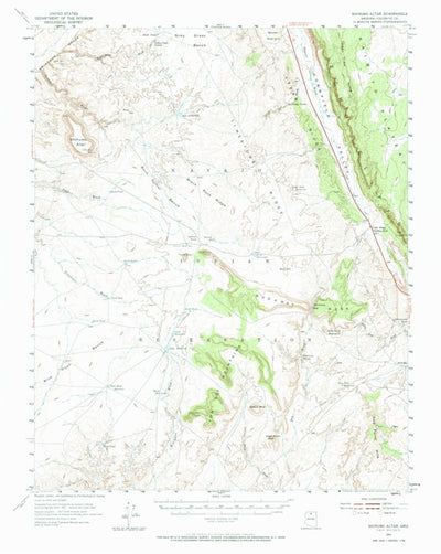 United States Geological Survey Shinumo Altar, AZ (1954, 62500-Scale) digital map