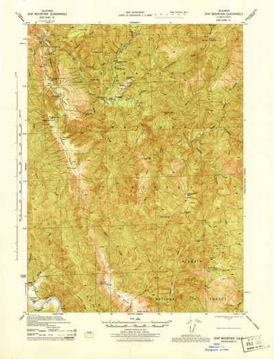 United States Geological Survey Ship Mountain, CA (1945, 62500-Scale) digital map