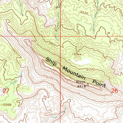 United States Geological Survey Ship Mountain Point, UT (1968, 24000-Scale) digital map