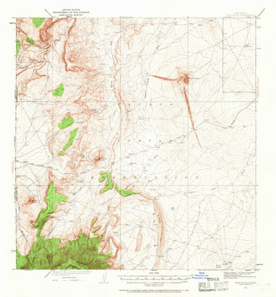 United States Geological Survey Ship Rock, NM (1934, 62500-Scale) digital map