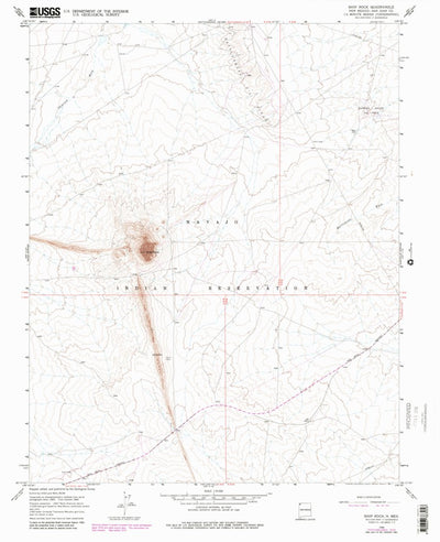 United States Geological Survey Ship Rock, NM (1966, 24000-Scale) digital map