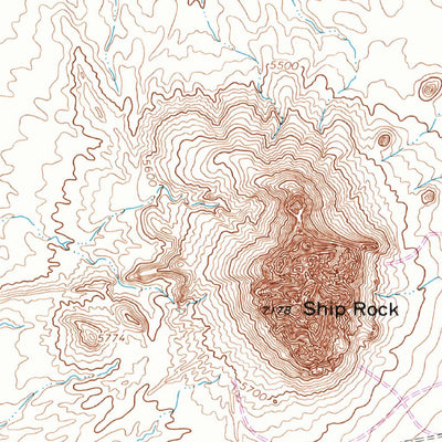 United States Geological Survey Ship Rock, NM (1966, 24000-Scale) digital map