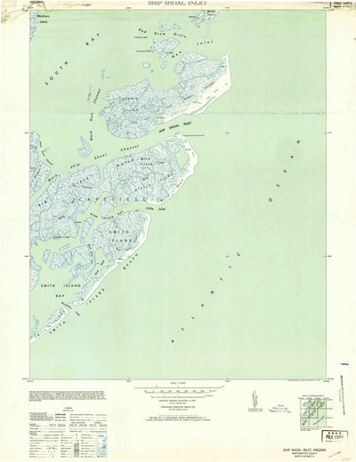 United States Geological Survey Ship Shoal Inlet, VA (1953, 24000-Scale) digital map