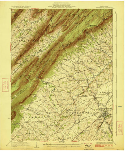 United States Geological Survey Shippensburg, PA (1923, 62500-Scale) digital map