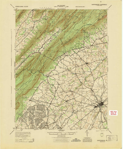 United States Geological Survey Shippensburg, PA (1945, 62500-Scale) digital map