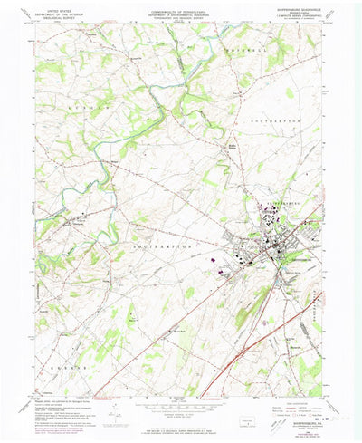 United States Geological Survey Shippensburg, PA (1966, 24000-Scale) digital map