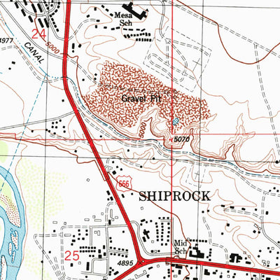 United States Geological Survey Shiprock, NM (1983, 24000-Scale) digital map