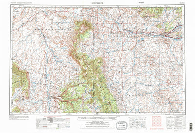 United States Geological Survey Shiprock, NM-AZ-UT-CO (V4, 1954) digital map