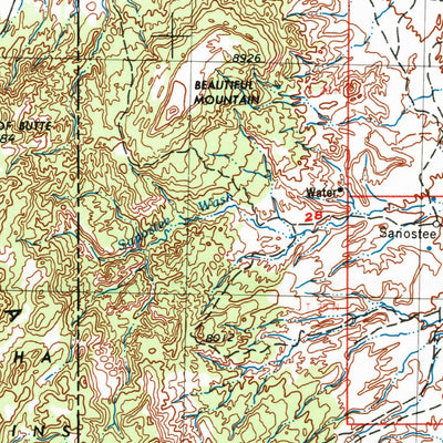 United States Geological Survey Shiprock, NM-AZ-UT-CO (V4, 1954) digital map