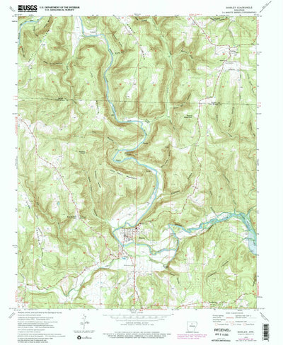United States Geological Survey Shirley, AR (1973, 24000-Scale) digital map