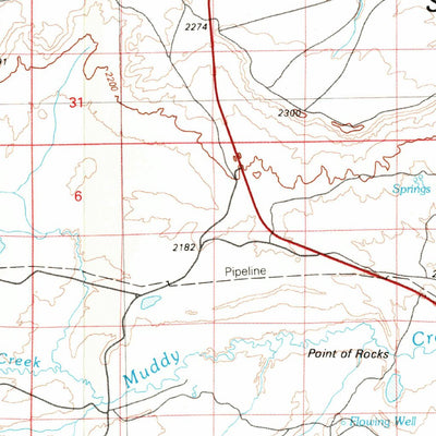 United States Geological Survey Shirley Basin, WY (1981, 100000-Scale) digital map