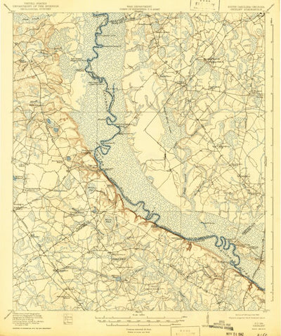 United States Geological Survey Shirley, GA-SC (1919, 62500-Scale) digital map